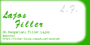 lajos filler business card